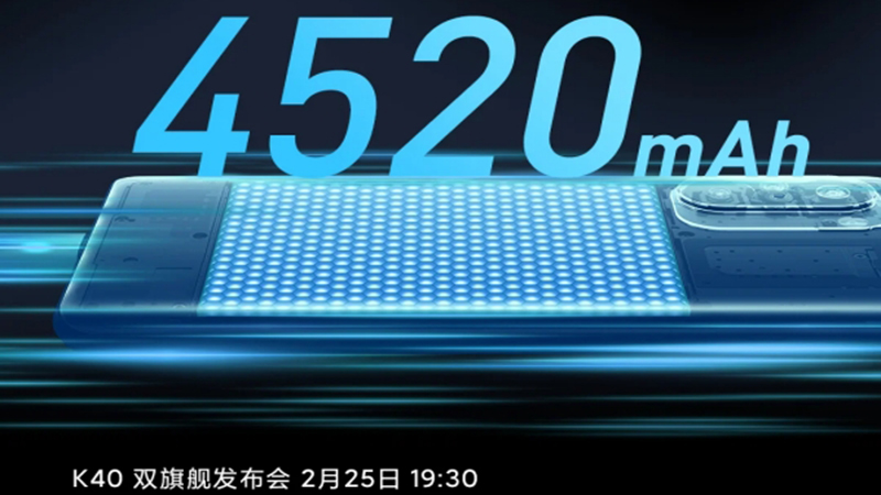 Xiaomi Redmi K40 Pro sẽ có viên pin dung lượng lớn Xiaomi Redmi K40 Pro sẽ có viên pin dung lượng lớn