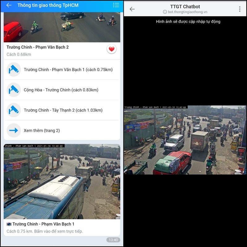 Xem Camera toàn thành phố tránh kẹt xe chỉ bằng một thao tác đơn giản