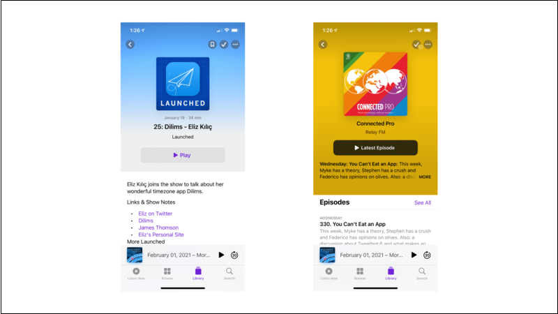Tinh chỉnh giao diện người dùng trong ứng dụng Podcast Tinh chỉnh giao diện người dùng trong ứng dụng Podcast