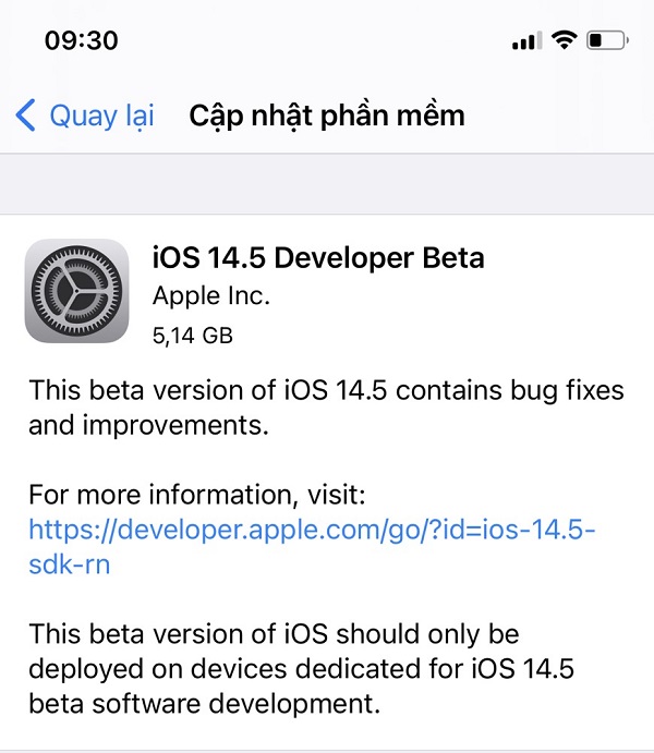 iOS 14.5 Beta 1 có gì mới? iOS 14.5 Beta 1 có gì mới?