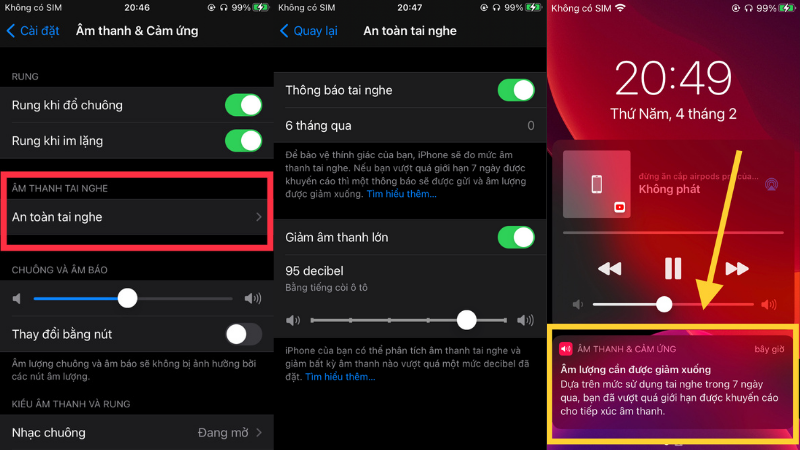 Tính năng cảnh báo thị giác 'An toàn tai nghe' trên iOS 14.4 cũng sẽ rất hữu dụng với những ai có thói quen đeo tai nghe nhiều.