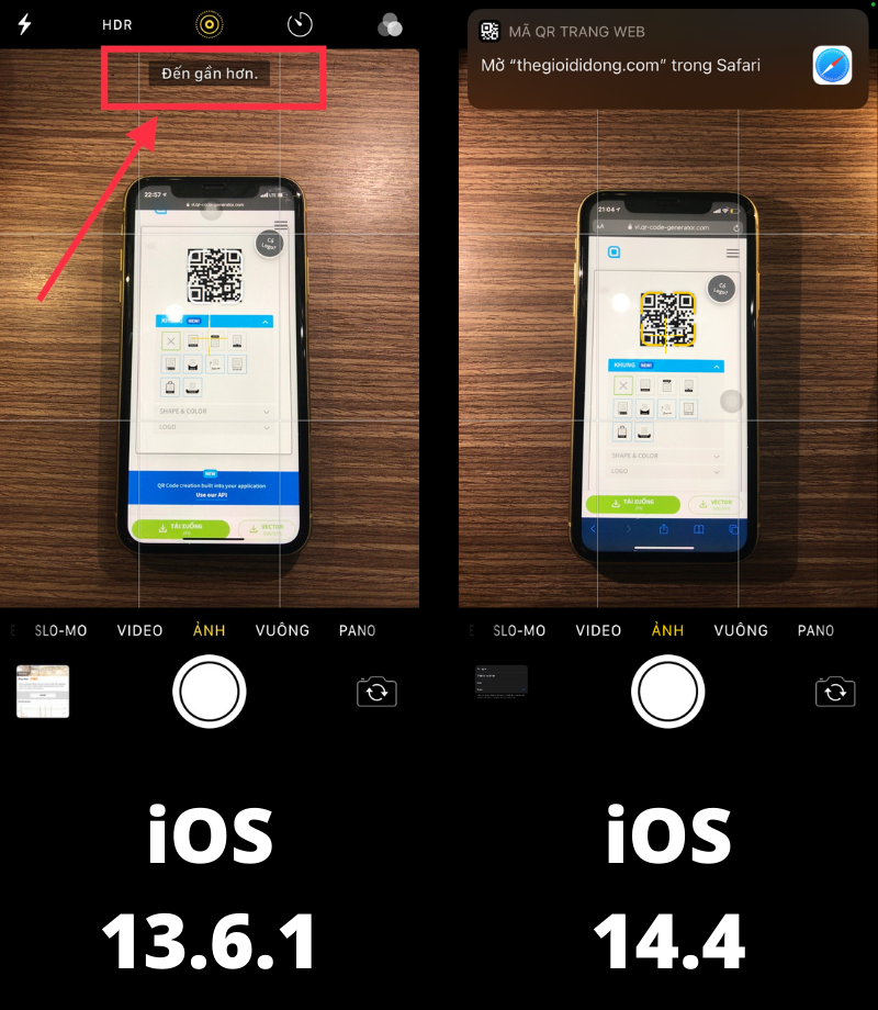 iPhone 7 khi chạy iOS 14.4 sẽ có khả năng quét mã QR Code với kích thước nhỏ.