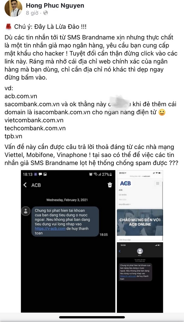 Cảnh báo: Thủ đoạn mới lừa đảo đánh cắp thông tin cá nhân của khách hàng, cẩn thận cuối năm mất tiền nhé anh em Cảnh báo: Thủ đoạn mới lừa đảo đánh cắp thông tin cá nhân của khách hàng, cẩn thận cuối năm mất tiền nhé anh em