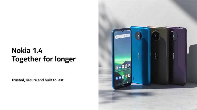 Thiết kế tổng thể của Nokia 1.4 Thiết kế tổng thể của Nokia 1.4