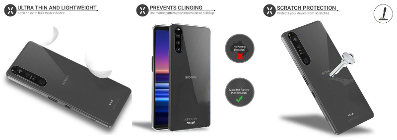 Thiết kế tổng thể của Xperia 1 III được lộ diện thông qua nhà sản xuất phụ kiện Olixar. (Nguồn: Olixar). Thiết kế tổng thể của Xperia 1 III được lộ diện thông qua nhà sản xuất phụ kiện Olixar. (Nguồn: Olixar).