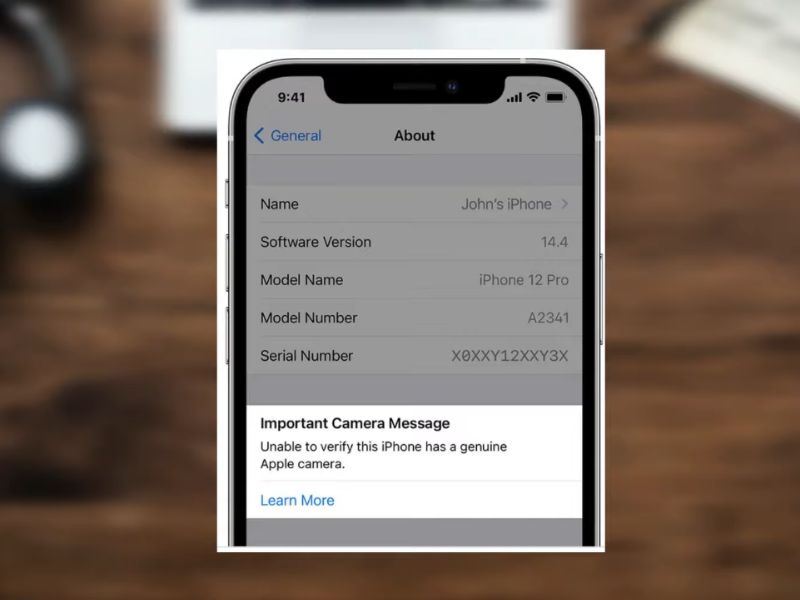 iPhone 12 chạy iOS 14.4 có thể nhận biết được việc người dùng mang máy đi thay camera. iPhone 12 chạy iOS 14.4 có thể nhận biết được việc người dùng mang máy đi thay camera.