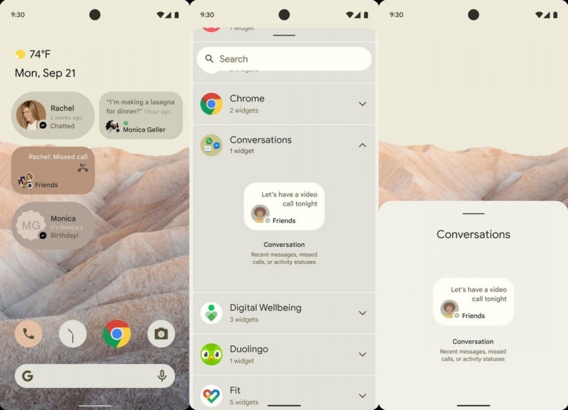 Các tiện ích trên Android 12 Các tiện ích trên Android 12