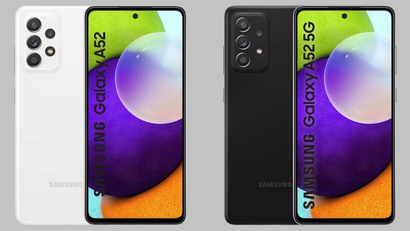 Samsung Galaxy A52 4G và 5G không có khác biệt trong thiết kế