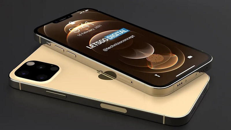 Mê mẩn trước mẫu thiết kế iPhone 13 Pro (iPhone 12s Pro) cực đẹp với notch tai thỏ nhỏ gọn, cảm biến vân tay dưới màn hình