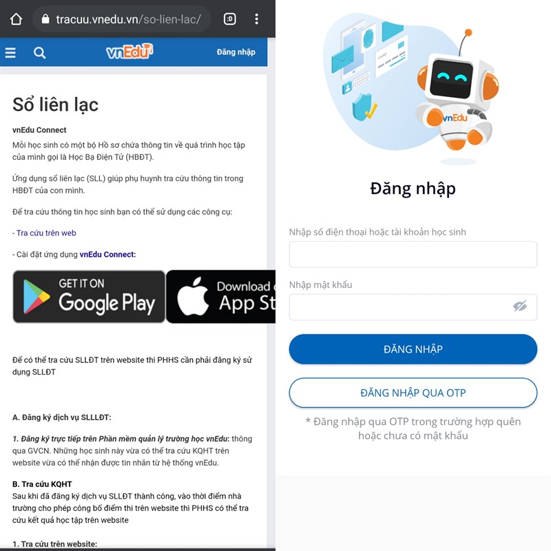 tra cứu điểm của học sinh bằng ứng dụng VnEdu tra cứu điểm của học sinh bằng ứng dụng VnEdu