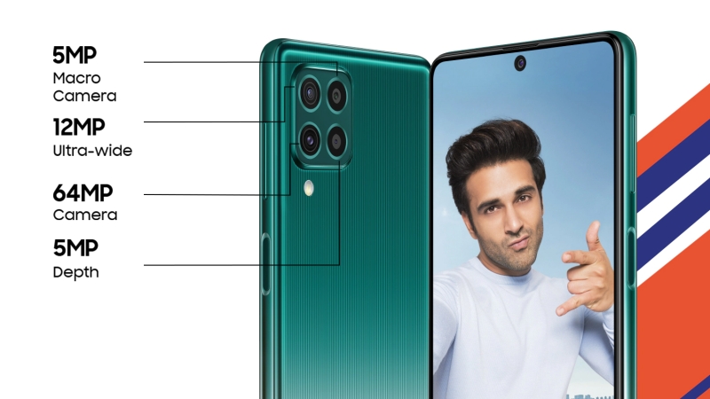 Galaxy F62 có thông số camera khá ấn tượng. (Nguồn: Samsung). Galaxy F62 có thông số camera khá ấn tượng. (Nguồn: Samsung).