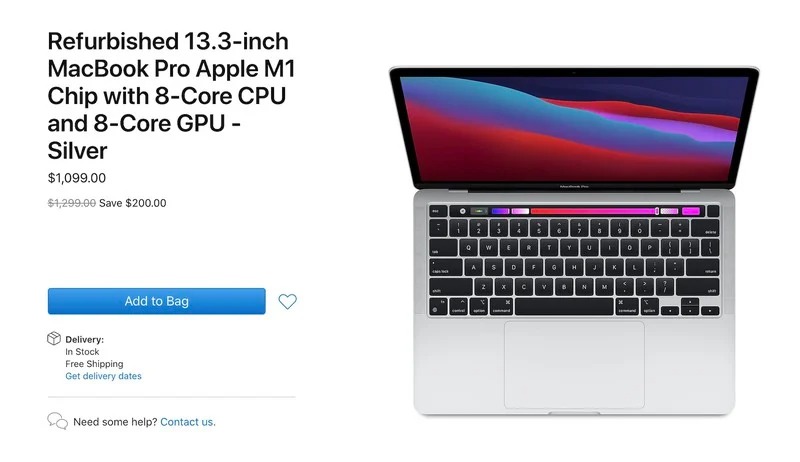 Apple bắt đầu bán MacBook Pro M1 (2020) tân trang, giá giảm 15% nhưng vẫn được bảo hành như máy mới