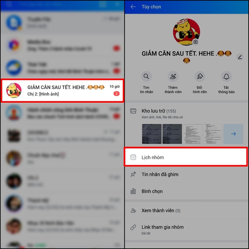 Cách sử dụng tính năng lịch nhóm của Zalo để gắn kết gia đình bạn