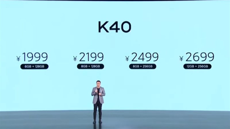 Giá bán chính thức của Redmi K40 Giá bán chính thức của Redmi K40