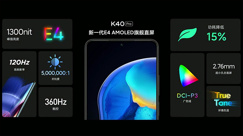 Xiaomi Redmi K40 Pro sẽ có tần số quét màn hình 120Hz và tần số lấy mẫu cảm ứng 360Hz Xiaomi Redmi K40 Pro sẽ có tần số quét màn hình 120Hz và tần số lấy mẫu cảm ứng 360Hz