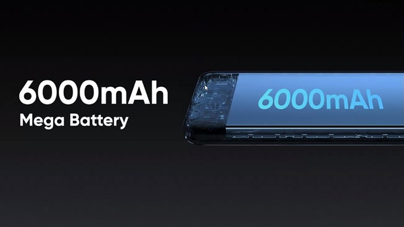 Realme Narzo 30A có viên pin khủng 6.000 mAh cho bạn thoải mái sử dụng cả ngày dài