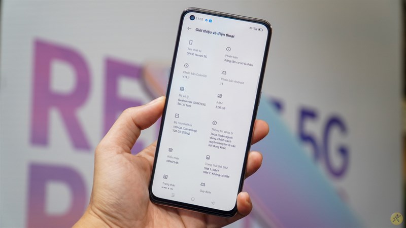 Cấu hình cơ bản của OPPO Reno5 5G Cấu hình cơ bản của OPPO Reno5 5G