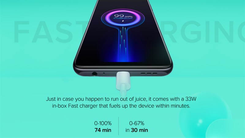 Xiaomi Redmi Note 10 được trang bị sạc nhanh 33 W Xiaomi Redmi Note 10 được trang bị sạc nhanh 33 W