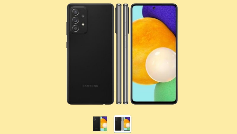 Galaxy A52 5G được liệt kê trên trang Jarir là phiên bản màu đen có bộ nhớ trong 128 GB Galaxy A52 5G được liệt kê trên trang Jarir là phiên bản màu đen có bộ nhớ trong 128 GB
