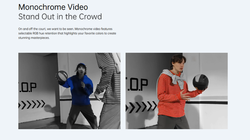 Tính năng quay video Monochrome (lấy màu chủ thể còn nền thì đen trắng) cực kỳ chất. (Nguồn: OPPO UAE). Tính năng quay video Monochrome (lấy màu chủ thể còn nền thì đen trắng) cực kỳ chất. (Nguồn: OPPO UAE).