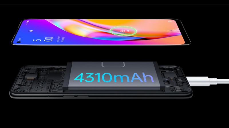 Viên pin 4.310 mAh của OPPO A94 sẽ bên bạn cả ngày dài làm việc/học tập. (Nguồn: OPPO UAE). Viên pin 4.310 mAh của OPPO A94 sẽ bên bạn cả ngày dài làm việc/học tập. (Nguồn: OPPO UAE).