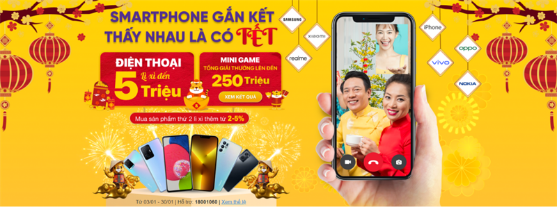 Smartphone gắn kết - Thấy nhau là có Tết Smartphone gắn kết - Thấy nhau là có Tết