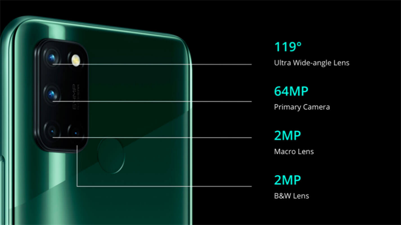 Realme 7i được trang bị cụm 4 cảm biến với độ phân giải khủng lên đến 64 MP Realme 7i được trang bị cụm 4 cảm biến với độ phân giải khủng lên đến 64 MP