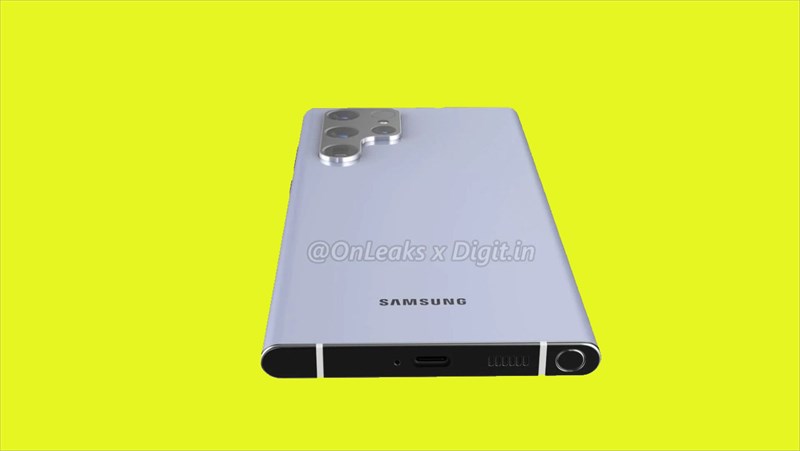 S22 Ultra sẽ có khe cắm riêng dành cho bút S Pen. Nguồn: Onleaks. S22 Ultra sẽ có khe cắm riêng dành cho bút S Pen. Nguồn: Onleaks.