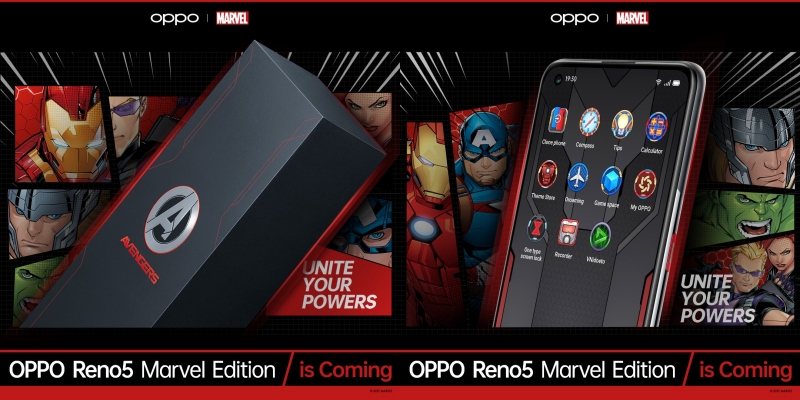 OPPO Reno5 Marvel sắp ra mắt tại Việt Nam, cực chất với 6 nhân vật siêu anh hùng trong biệt đội Avengers