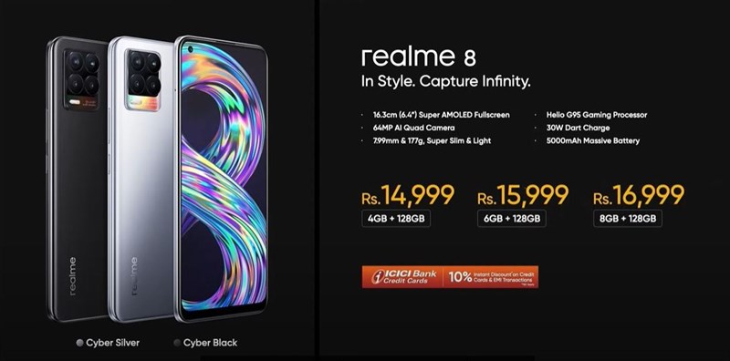 Mức giá cự kỳ 'hạt dẻ' của Realme 8 Mức giá cự kỳ 'hạt dẻ' của Realme 8