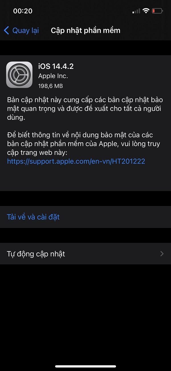 Apple phát hành iOS và iPadOS 14.4.2 để khắc phục lỗ hổng bảo mật quan trọng, anh em nên tải về và cập nhật ngay