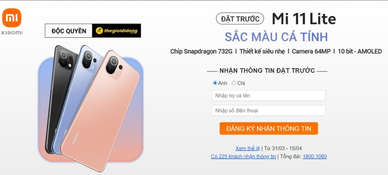 Đặt gạch Mi 11 Lite