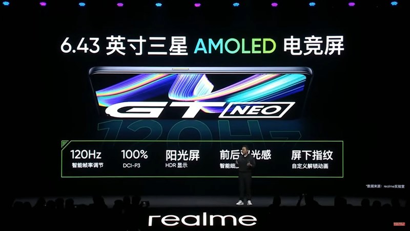Realme GT NEO được trang bị màn hình kích thước 6.53 inch Realme GT NEO được trang bị màn hình kích thước 6.53 inch