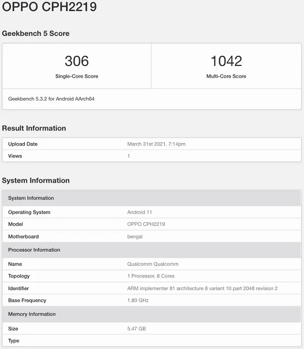 OPPO A74 4G dùng chip ‘rồng’ xuất hiện trên Geekbench OPPO A74 4G dùng chip ‘rồng’ xuất hiện trên Geekbench
