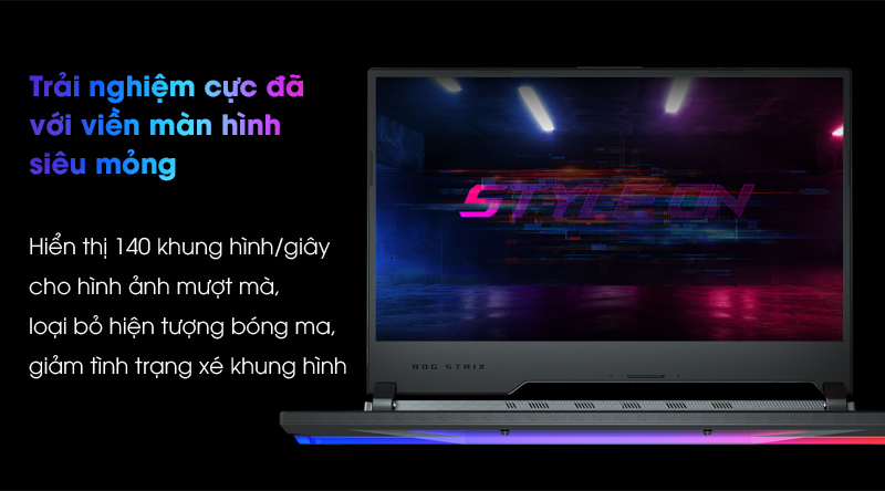 Màn hình bezel siêu mỏng của rog strix g512