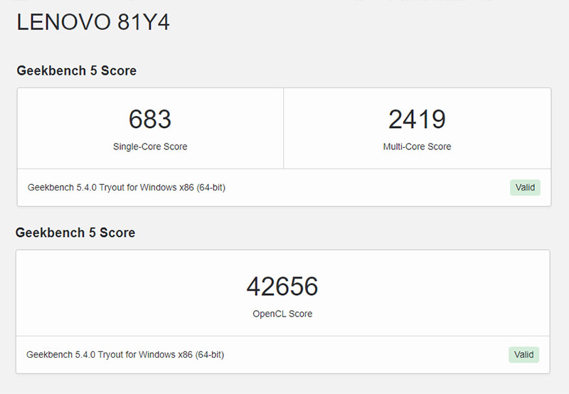 Đo CPU và hiệu năng của Lenovo IdeaPad Gaming 3 bằng Geekbench 5 Đo CPU và hiệu năng của Lenovo IdeaPad Gaming 3 bằng Geekbench 5