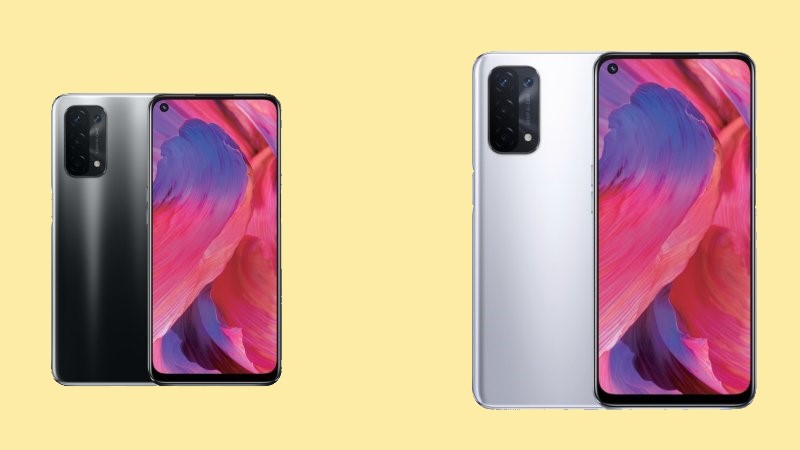 Hai tùy chọn màu sắc của OPPO A74 5G. (Nguồn: OPPO Thailand).