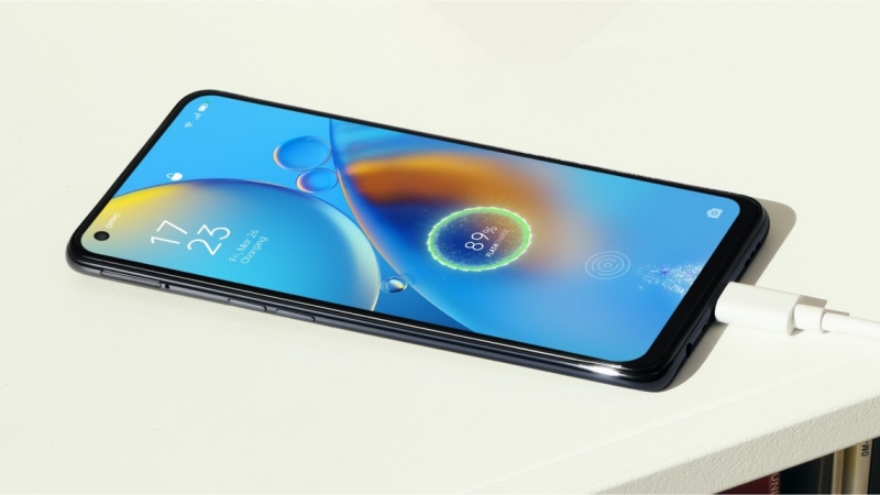 OPPO A74 5G còn sở hữu viên pin 5.000 mAh cùng tốc độ sạc nhanh với công suất là 15W. (Nguồn: GSMArena).