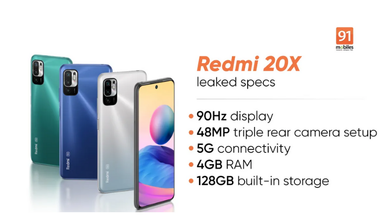 Những thông số nổi bật của Redmi 20X dựa trên thông tin rò rỉ. (Nguồn: 91mobiles). Những thông số nổi bật của Redmi 20X dựa trên thông tin rò rỉ. (Nguồn: 91mobiles).