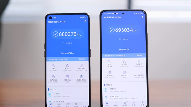 Điểm số Antutu của Realme GT NEO