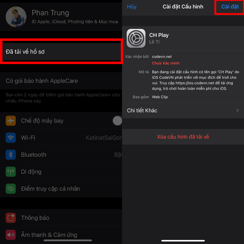 Cài đặt CH Play bước 2 Cài đặt CH Play bước 2