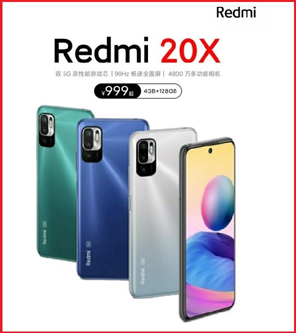 Redmi 20X 5G sẽ có màn hình 6.5 inch, pin 5.000mAh, giá 3.5 triệu đồng Redmi 20X 5G sẽ có màn hình 6.5 inch, pin 5.000mAh, giá 3.5 triệu đồng