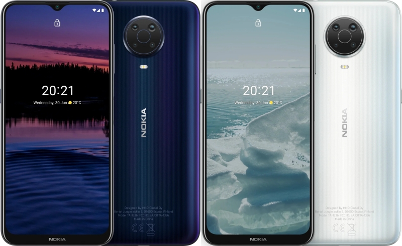 Hai phiên bản màu của Nokia G20