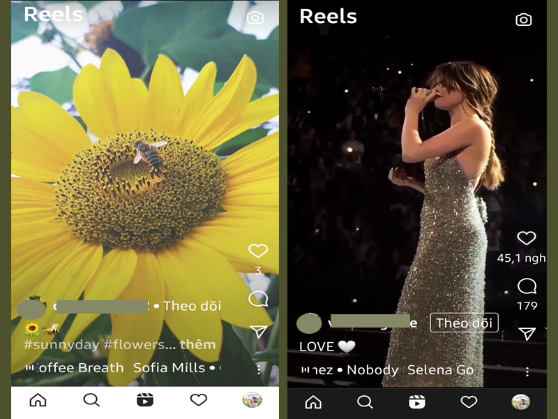 Instagram Reels có giao diện khá giống với TikTok