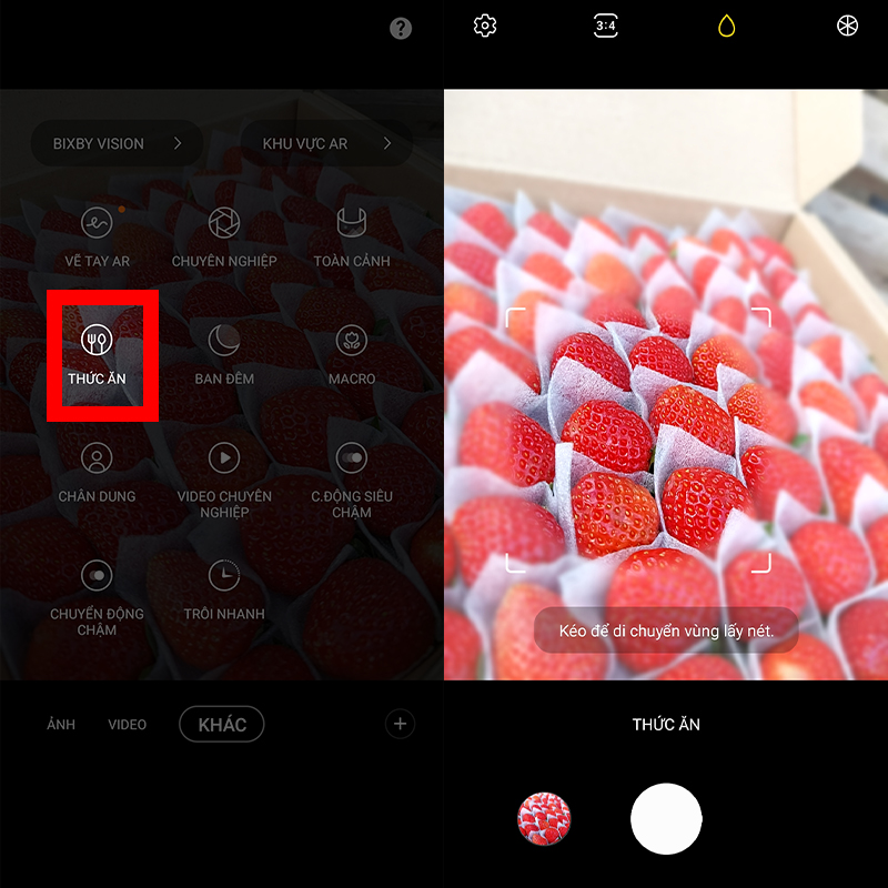 Chụp thức ăn