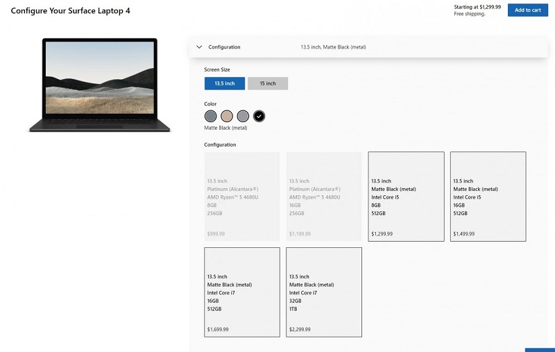 Microsoft ra mắt Surface Laptop 4 với bộ vi xử lý AMD hoặc Intel, giá bán khởi điểm từ 23 triệu đồng