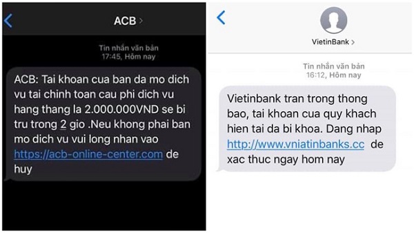 Hai ngân hàng bị nhắn tin mạo danh trong ngày 14/4 Hai ngân hàng bị nhắn tin mạo danh trong ngày 14/4