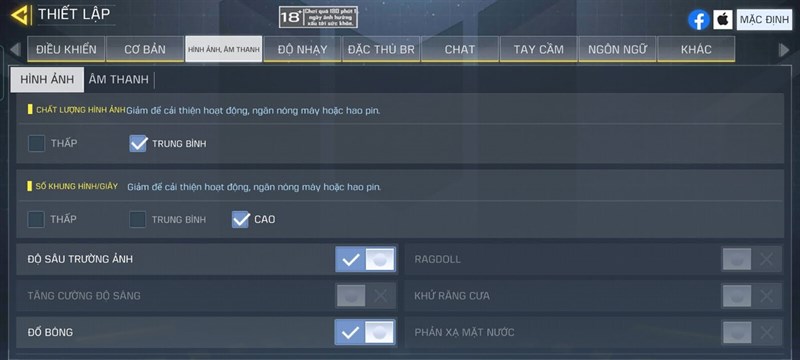 Thiết lập cấu hình của Call Of Duty Thiết lập cấu hình của Call Of Duty