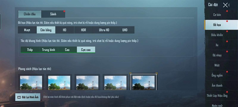 Thiết lập cấu hình PUBG Mobile Thiết lập cấu hình PUBG Mobile