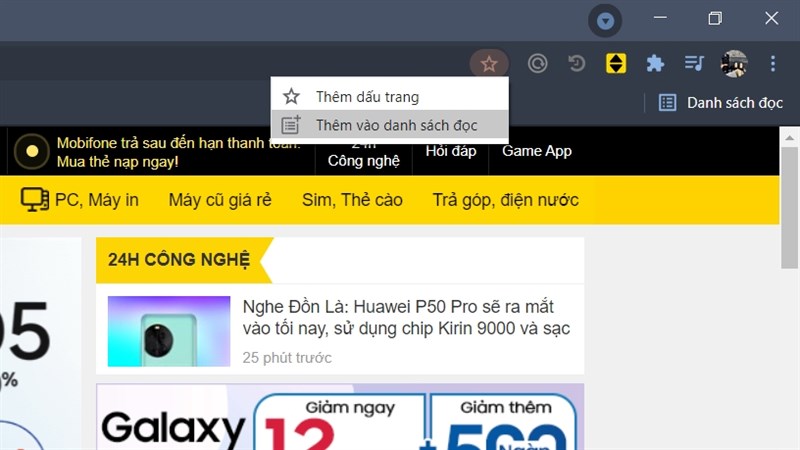 tính năng Reading list mới của Chrome tính năng Reading list mới của Chrome
